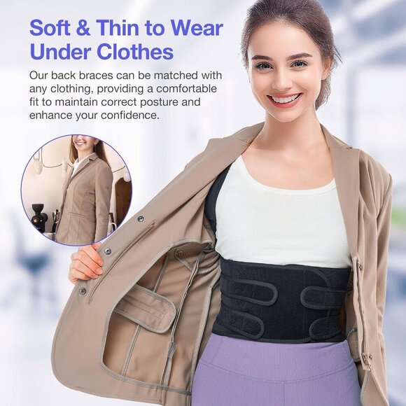 Posture Corrector for Women and Men, Upgraded Full Back Brace Support, Adjustabl - Picture 3 of 7